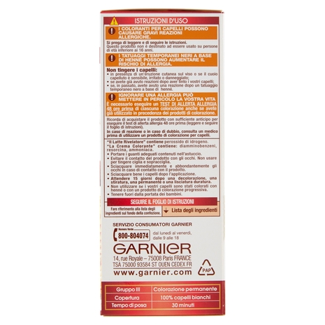 Garnier Belle Color Colore Luminoso, Tinta per Capelli Bianchi 51 Mogano Scuro Naturale